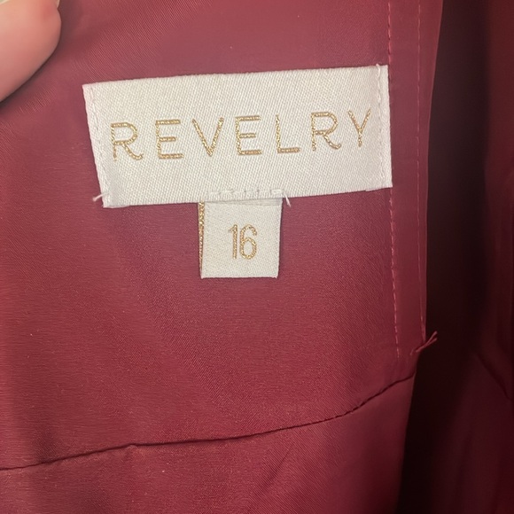 Revelry Penelope Chiffon Bridesmaid Dress in Marsala LONG - Picture 8 of 9